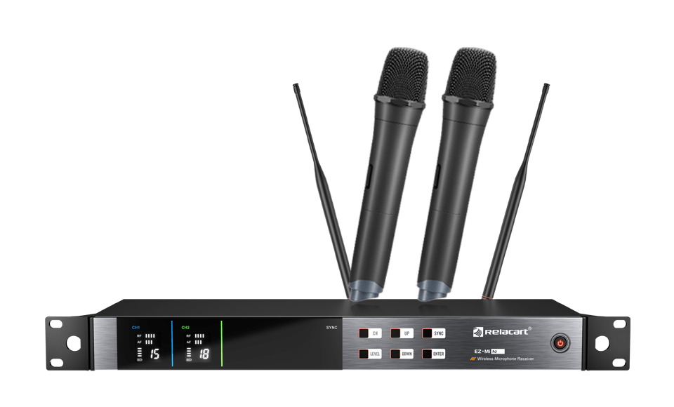 relacart MiPassPort ワイヤレスマイク（一対二） Relacart EZ.Mi2 Handheld Mic | Çift Kanallı El Tipi Mikrofonlu